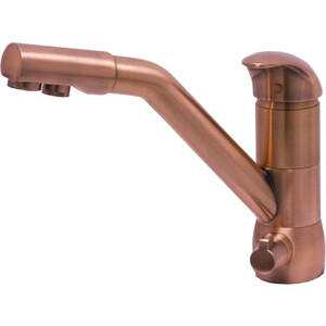 Смеситель для кухни Seaman Barcelone с подключением фильтра, красное золото (SSL-5361-AU)