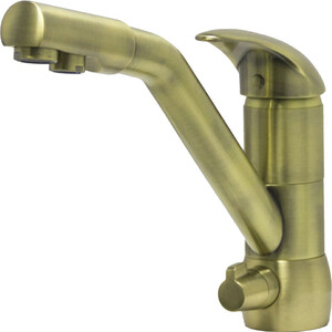 Смеситель для кухни Seaman Barcelone с подключением фильтра, светлое бронза (SSL-5361-LB)