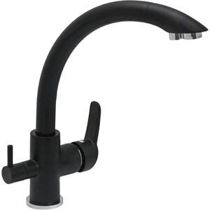 Смеситель для кухни Seaman Barcelone с подключением фильтра, черный (SSL-5382-NM)
