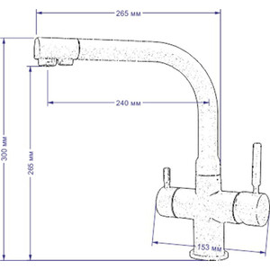 Смеситель для кухни Seaman Barcelone с подключением фильтра, белый (SSL-5383-SG)