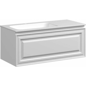 Тумба с раковиной Sancos Very 100х45 левая, Bianco (VR100LW, CN7014)