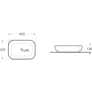 Раковина-чаша Vincea 45х32 матовая черная (VBS-102MB)