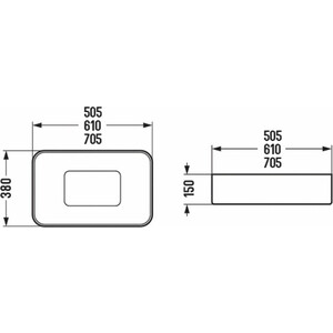 Раковина-чаша Vincea 70х38 белая (VBS-50470)
