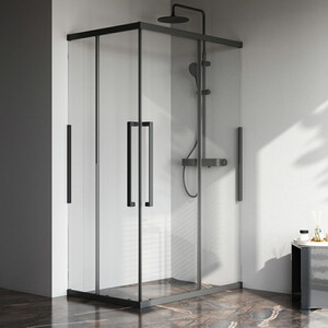 Душевой уголок Am.Pm Func Square Slide 120х80 прозрачный, черный матовый (W84G-403-12080-BT)