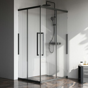 Душевой уголок Am.Pm Func Square Slide 120х90 прозрачный, черный матовый (W84G-403-12090-BT)