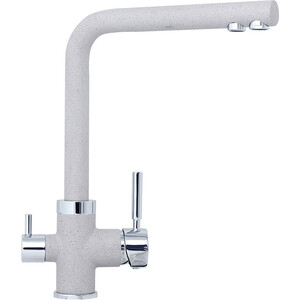 Смеситель для кухни TopZero Alphons 58 CR с подключением фильтра, белый/хром