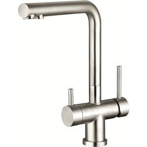 Смеситель для кухни TopZero TPZ 301 Inox с подключением фильтра, нержавеющая сталь