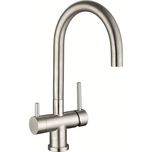 Смеситель для кухни TopZero TPZ 302 Inox с подключением фильтра, нержавеющая сталь