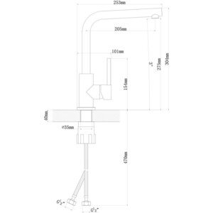 Смеситель для кухни TopZero TPZ 201 CR хром