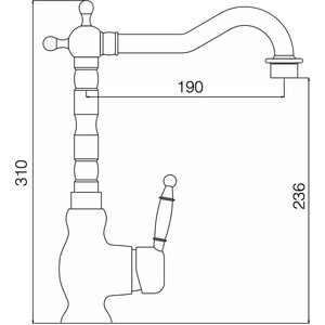 Смеситель для кухни TopZero Billy BR бронза