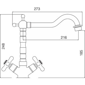 Смеситель для кухни TopZero Clyde BR бронза