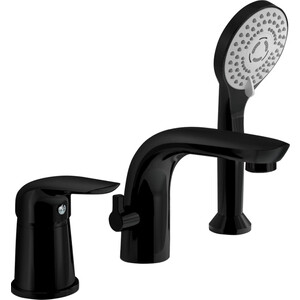 Смеситель на борт ванны Orange Otto на 3 отверстия, черный матовый (M22-333b)