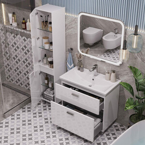 Зеркало Sanstar Varna 70х70 подсветка, сенсор, белое (319.1-2.4.1.)