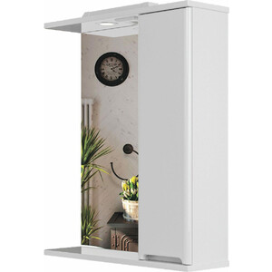 Зеркало-шкаф Sanstar Адель 60х70 с подсветкой, белый (174.1-2.4.1.)