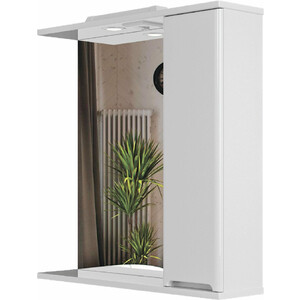 Зеркало-шкаф Sanstar Адель 70х75 с подсветкой, белый (175.1-2.4.1.)