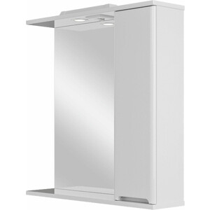 Зеркало-шкаф Sanstar Адель 70х75 с подсветкой, белый (175.1-2.4.1.)