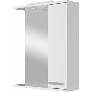 Зеркало-шкаф Sanstar Аура 60х70 с подсветкой, белый (292.1-2.4.1.)