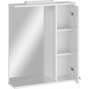 Зеркало-шкаф Sanstar Аура 60х70 с подсветкой, белый (292.1-2.4.1.)
