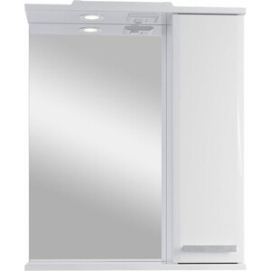 Зеркало-шкаф Sanstar Аура 70х70 с подсветкой, белый (293.1-2.4.1.)