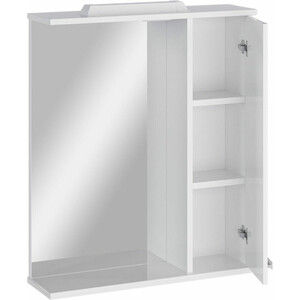Зеркало-шкаф Sanstar Аура 70х70 с подсветкой, белый (293.1-2.4.1.)