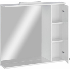 Зеркало-шкаф Sanstar Аура 80х70 с подсветкой, белый (294.1-2.4.1.)