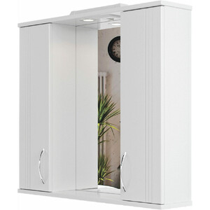 Зеркало-шкаф Sanstar Вольга 80х75 с подсветкой, белый (23.1-2.4.1.)