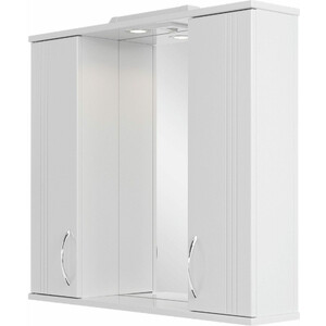 Зеркало-шкаф Sanstar Вольга 80х75 с подсветкой, белый (23.1-2.4.1.)