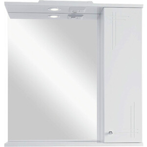 Зеркало-шкаф Sanstar Июнь 70х75 с подсветкой, белый (6.1-2.4.1.)