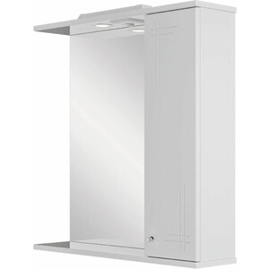 Зеркало-шкаф Sanstar Июнь 70х75 с подсветкой, белый (6.1-2.4.1.)