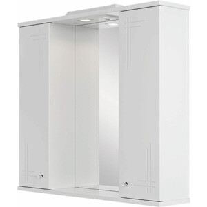 Зеркало-шкаф Sanstar Июнь 80х75 с подсветкой, белый (7.1-2.4.1.)