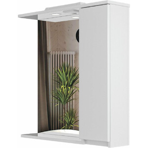 Зеркало-шкаф Sanstar Квадро 70х70 с подсветкой, белый (146.1-2.4.1.)