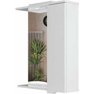 Зеркало-шкаф Sanstar Лайн 60х75 с подсветкой, белый (143.1-2.5.1.)