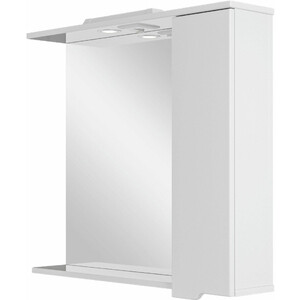 Зеркало-шкаф Sanstar Лайн 80х75 с подсветкой, белый (144.1-2.5.1.)