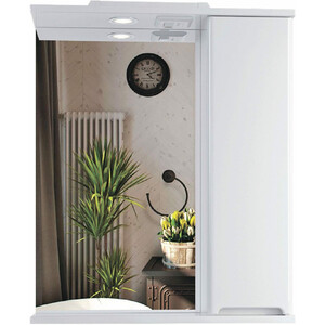 Зеркало-шкаф Sanstar Модена 60х75 с подсветкой, белый (174.1-2.4.1.АДЕ)