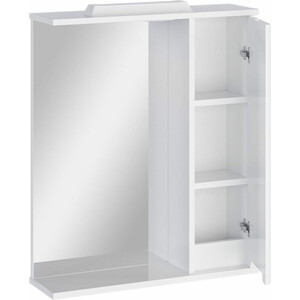 Зеркало-шкаф Sanstar Ориана 60х75 с подсветкой, белый (278.1-2.4.1.)