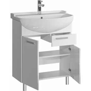 Тумба под раковину Sanstar Аура 70х30 белая (345.1-1.4.1.)