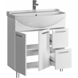 Тумба под раковину Sanstar Аура 80х30 белая (344.1-1.4.1.)