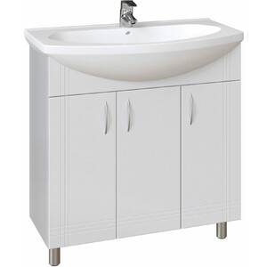 Тумба с раковиной Sanstar Вольга 80х30 белая (20.1-1.4.1.К)