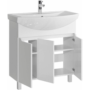 Тумба под раковину Sanstar Лайн 80х30 белая (133.1-1.5.1.)