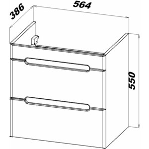 Тумба под раковину Sanstar Адель 60х40 белая (171.1-1.4.1.)