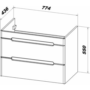 Тумба под раковину Sanstar Адель 80х45 белая (173.1-1.4.1.)