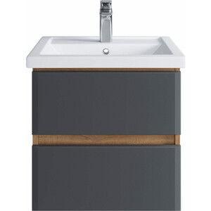 Тумба под раковину Sanstar Инфинити 50х40 дуб сонома светлый/графит софт (390.1-1.4.1.)