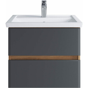 Тумба под раковину Sanstar Инфинити 60х40 дуб сонома светлый/графит софт (392.1-1.4.1.)