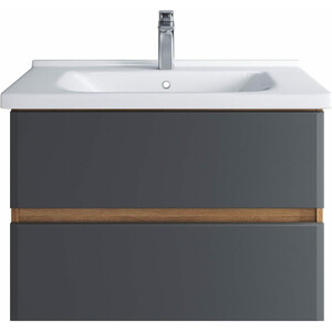 Тумба под раковину Sanstar Инфинити 80х45 дуб сонома светлый/графит софт (396.1-1.4.1.)