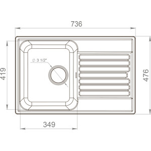 Кухонная мойка Reflection Bolero RF0574BL черная