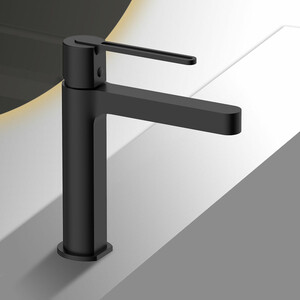 Смеситель для раковины Vincea Rondo черный (VBF-1R1MB)