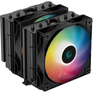 Кулер для процессора DeepCool AG620 BK ARGB (LGA1200/1700/115X/AM5/AM4, TDP 260W, PWM, ARGB Fan 2x120mm, 6 теп. труб) (R-AG620-BKANMN-G-2)