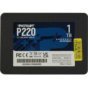 Накопитель PATRIOT SSD SATA III 1Tb P220S1TB25 P220 2.5" (P220S1TB25)