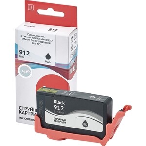 Картридж Sakura 3YL80AE (№912 Black) для HP, черный, 18 мл., 300 к.