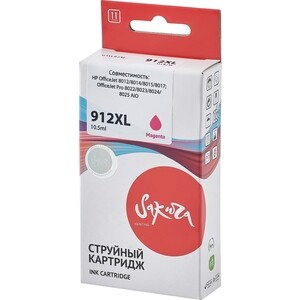 Картридж Sakura 3YL82AE (№912XL Magenta) для HP, пурпурный, 10,5 мл., 825 к.